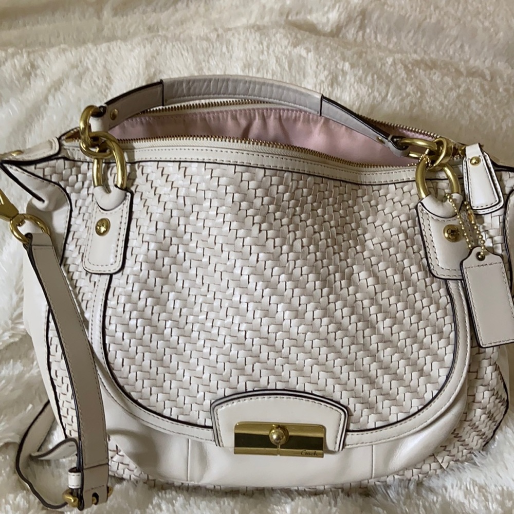 COPY - Coach Woven Kristen Satchel. EUC